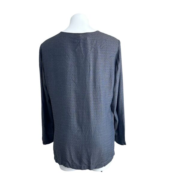 Eileen Fisher Cardigan Silk Linen Blend Button Front Lightweight Drapey Womens S - Picture 9 of 12
